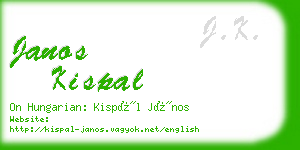 janos kispal business card